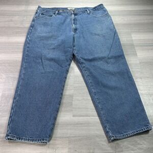 L.L. Bean Relaxed Fit Jeans Mens 44x30 Flannel Lined Medium Wash Denim Pants